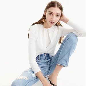j.crew: jackie cardigan sweater in white